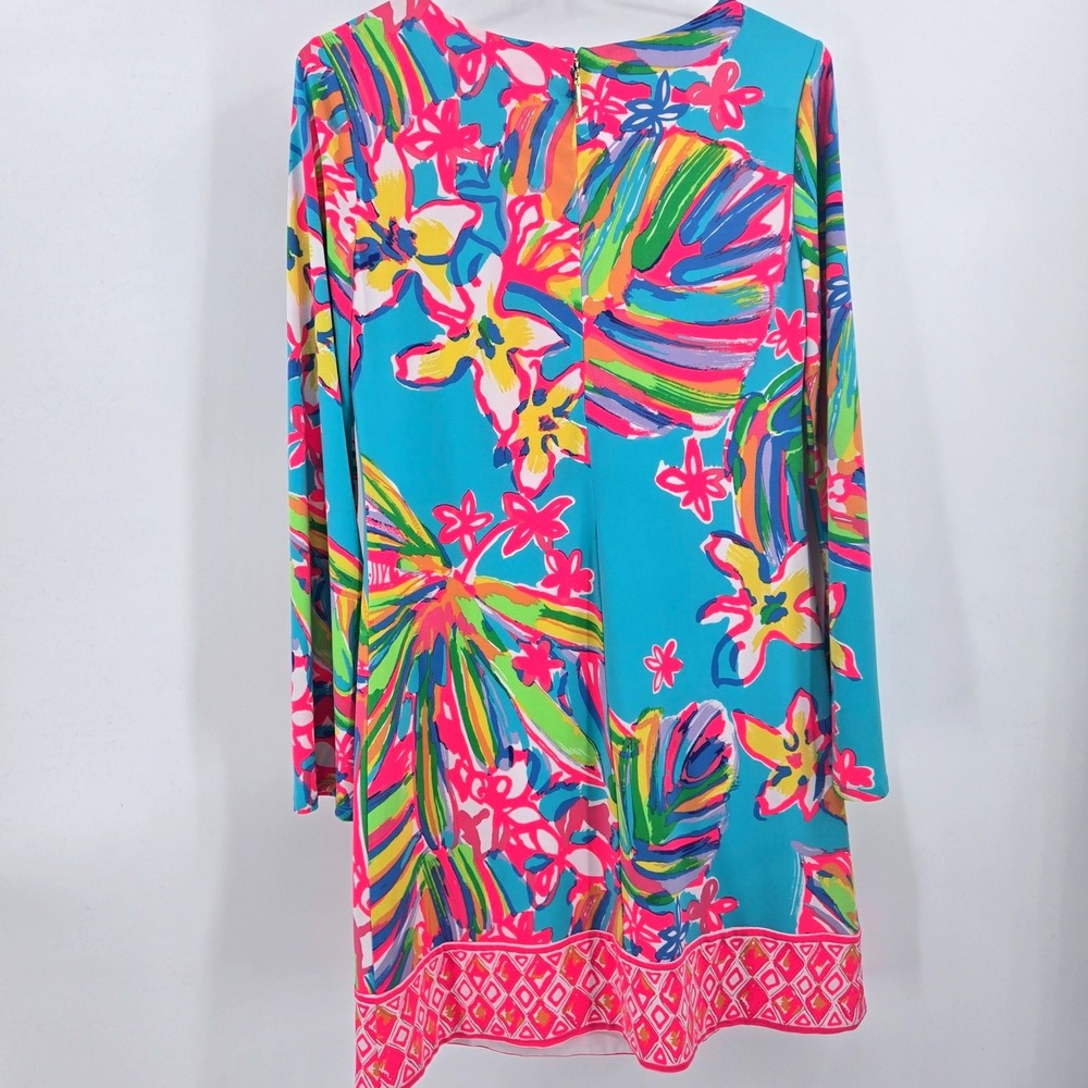 Lilly Pulitzer Fairfield Dress Sea Blue Summer Haze Engineered Women's Small EUC - Picture 2 of 13
